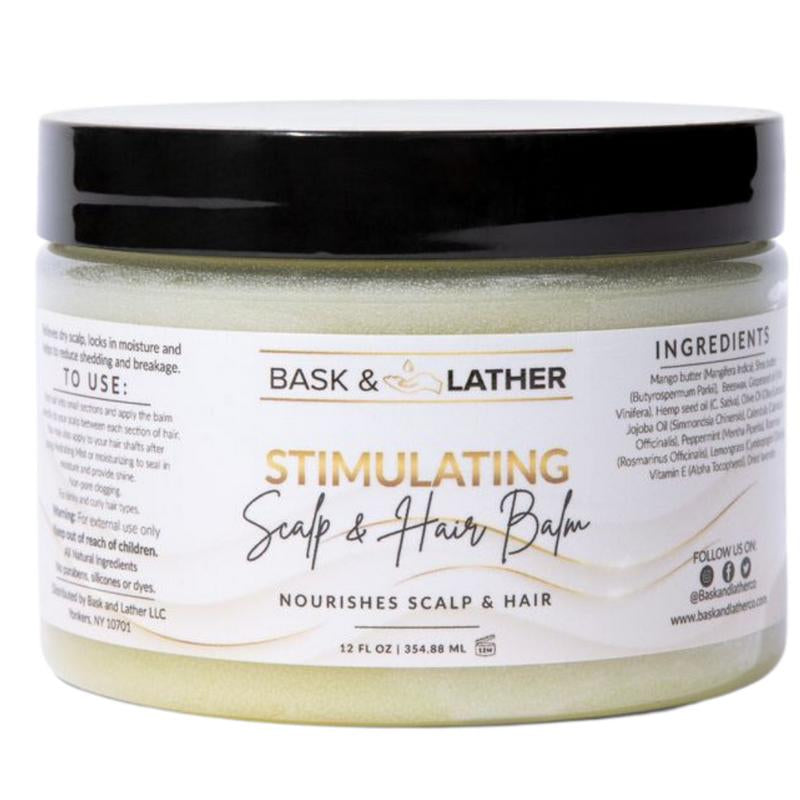 Stimulating Scalp and Hair Balm, Shea Butter and Mango Butter Blend for Moisturizing Haircare