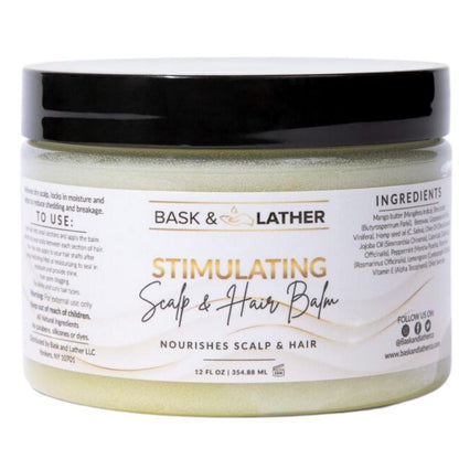 Stimulating Scalp and Hair Balm, Shea Butter and Mango Butter Blend for Moisturizing Haircare