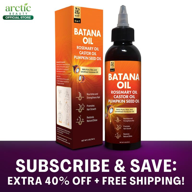 Arctic Beauty Liquid Batana Oil (5 Oz.) - with Rosemary, Castor, & Pumpkin Seed Oil - 100% Pure and Unrefined Honduran Oil - Natural Haircare