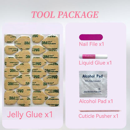 Nailmalls｜Wild CHERRY BLOOM 10PCS Handmade Press on Nails REUSABLE 3D Gel Fake Nails Acrylic Press Nails /Get Perfect Press-On Nails
