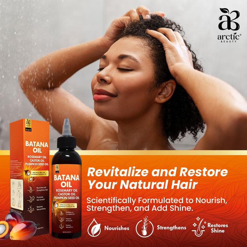 Arctic Beauty Liquid Batana Oil (5 Oz.) - with Rosemary, Castor, & Pumpkin Seed Oil - 100% Pure and Unrefined Honduran Oil - Natural Haircare