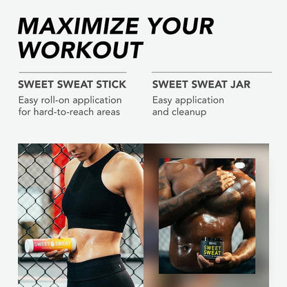 Sweet Sweat 'Workout Enhancer' Gel by Sports Research - Achieve Fitness Goals Faster, Pair with Waist Trainer to Maximize Workouts - Body Shaping Cream Body Contouring Cream