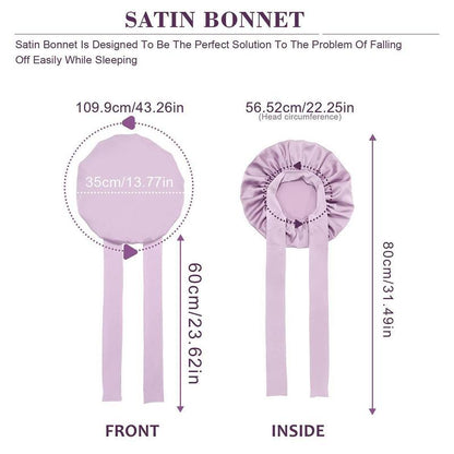Single Layer Summer Cool Satin Bonnet Silk like Texture for Women Curly Hair Hair Care Wrap Sleeping Cap Adjustable Bonnets Nightcap Gifts for Women