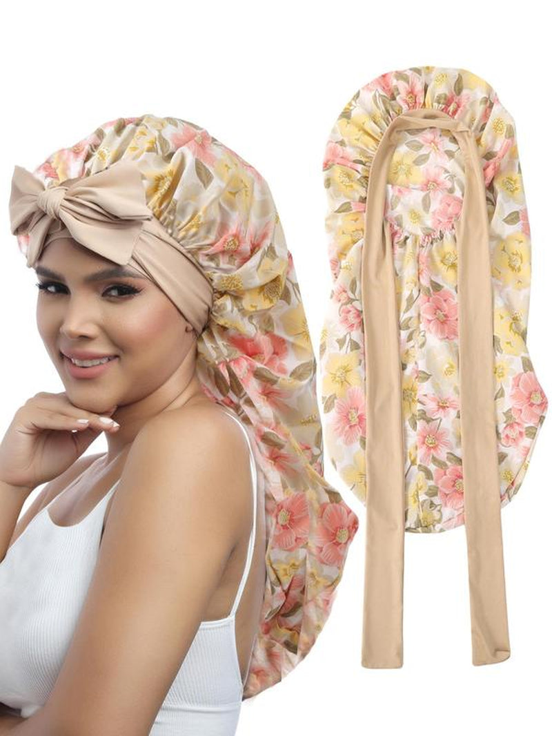 Women'S Durable Simple Style Solid Color Night Cap, Hair Care Cap with Elastic Band, Casual Hair Cap for Daily Use, Sleeping Cap