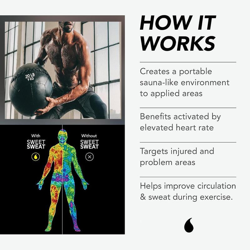 Sweet Sweat 'Workout Enhancer' Gel by Sports Research - Achieve Fitness Goals Faster, Pair with Waist Trainer to Maximize Workouts - Body Shaping Cream Body Contouring Cream