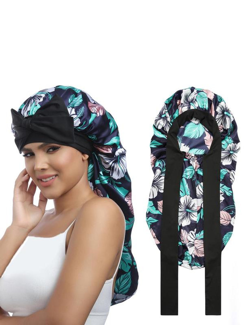 Women'S Durable Simple Style Solid Color Night Cap, Hair Care Cap with Elastic Band, Casual Hair Cap for Daily Use, Sleeping Cap