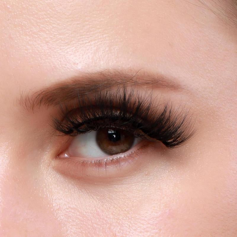 Thick False Eyelashes, Wispy Cat Eye Look Faux Cluster Lashes, Natural Curling Eye Makeup Strip Lash for Women & Girls