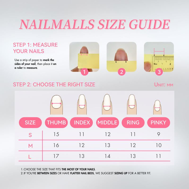 Nailmalls｜Wild CHERRY BLOOM 10PCS Handmade Press on Nails REUSABLE 3D Gel Fake Nails Acrylic Press Nails /Get Perfect Press-On Nails