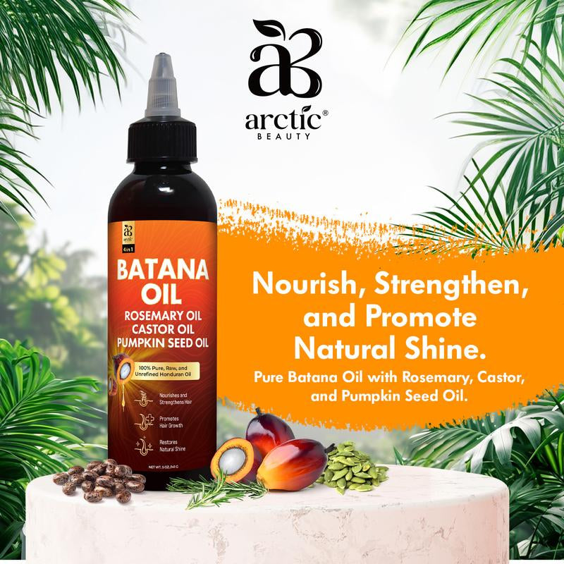 Arctic Beauty Liquid Batana Oil (5 Oz.) - with Rosemary, Castor, & Pumpkin Seed Oil - 100% Pure and Unrefined Honduran Oil - Natural Haircare