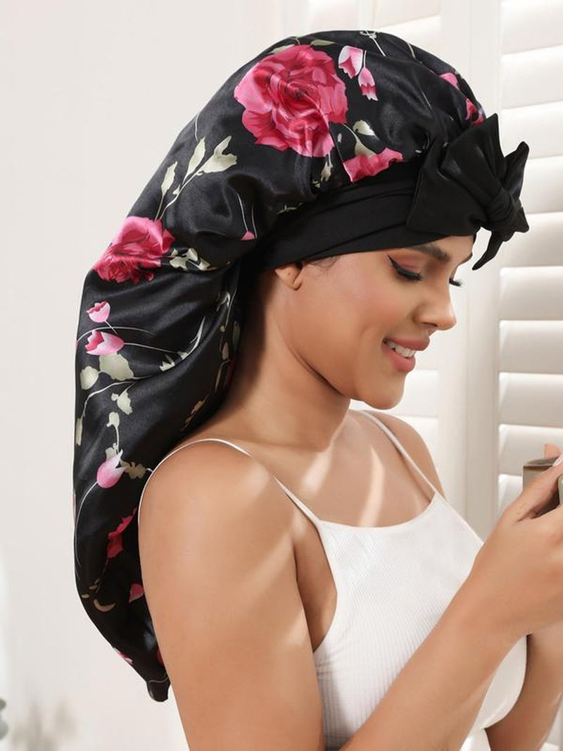 Women'S Durable Simple Style Solid Color Night Cap, Hair Care Cap with Elastic Band, Casual Hair Cap for Daily Use, Sleeping Cap