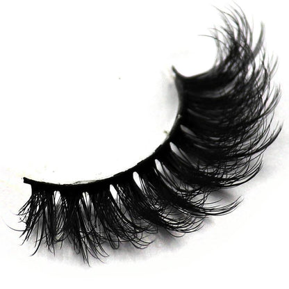 Thick False Eyelashes, Wispy Cat Eye Look Faux Cluster Lashes, Natural Curling Eye Makeup Strip Lash for Women & Girls