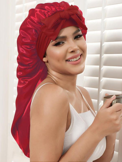 Women'S Durable Simple Style Solid Color Night Cap, Hair Care Cap with Elastic Band, Casual Hair Cap for Daily Use, Sleeping Cap