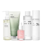 [Anua Official Shop] Korean Glass Skin Set (Daily Skincare Routine for Clear Skin) Cleanser + Foam + Toner + Serum + Moisturizer