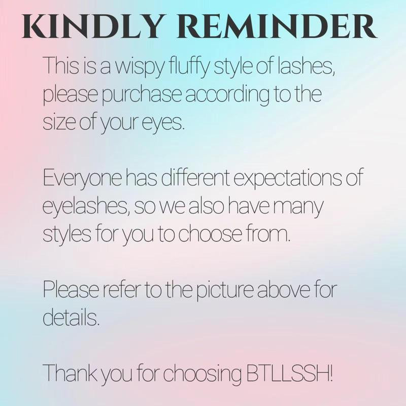 Long False Eyelashes, Wispy Cat Eye Look Faux Cluster Lashes, Natural Curling Eye Makeup Strip Lashes, Full Volume Eyelash for Lashes Extensions