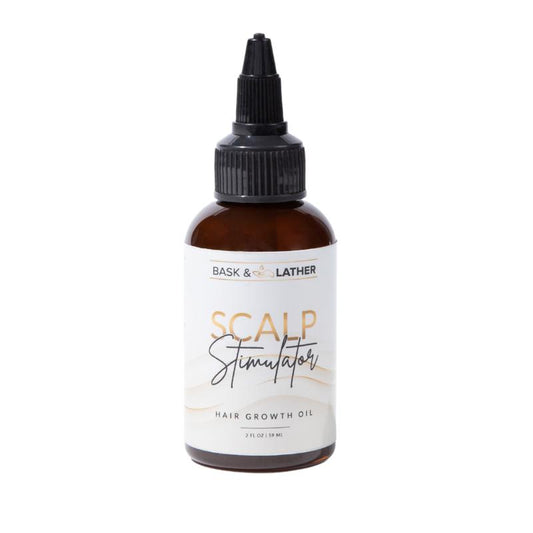 Scalp Stimulator Hair Growth Oil – Lightweight Rosemary & Mint Blend for Thicker, Fuller Hair, Alopecia Support & Hair Regrowth | Stimulates Roots & Nourishes All Hair Types by Bask & Lather