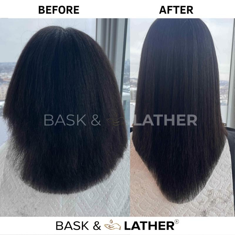 Scalp Stimulator & Hair Elixir Bundle: Growth & Length Retention with Castor Oil, Peppermint, and Rosemary - Natural Heat Protectant Treatment