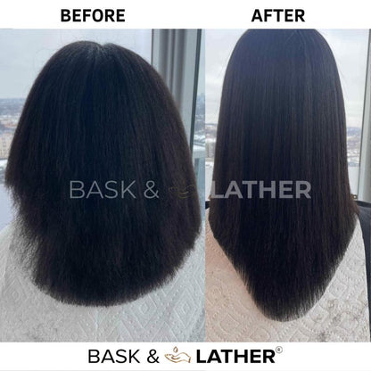 Scalp Stimulator & Hair Elixir Bundle: Growth & Length Retention with Castor Oil, Peppermint, and Rosemary - Natural Heat Protectant Treatment