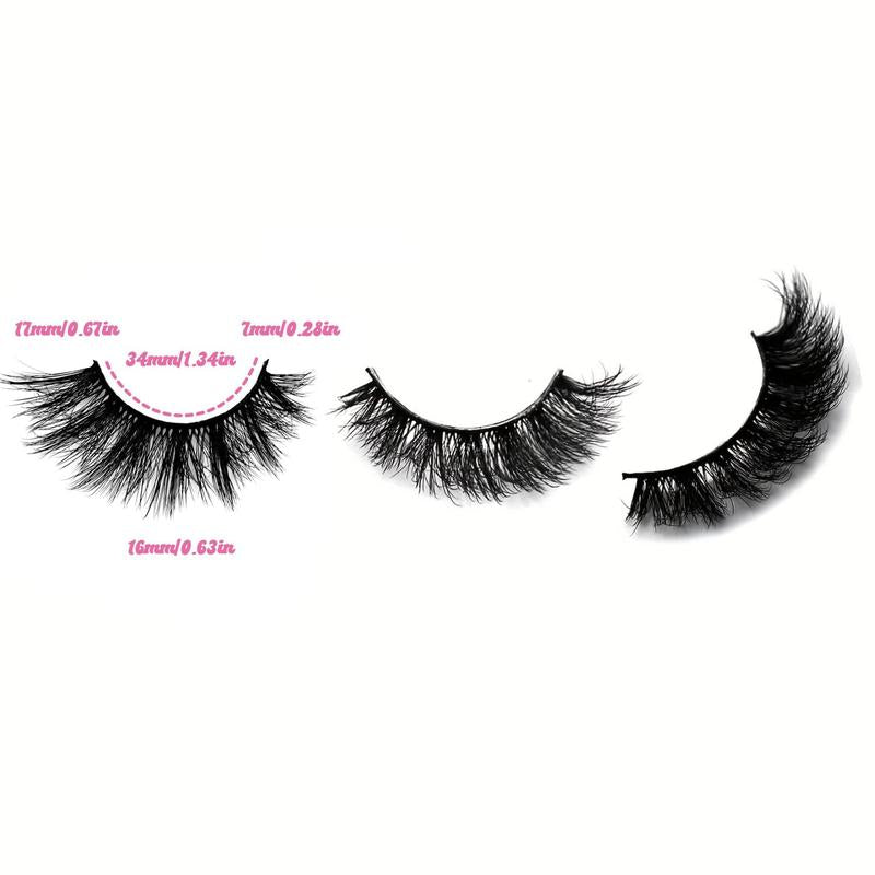 Long False Eyelashes, Wispy Cat Eye Look Faux Cluster Lashes, Natural Curling Eye Makeup Strip Lashes, Full Volume Eyelash for Lashes Extensions